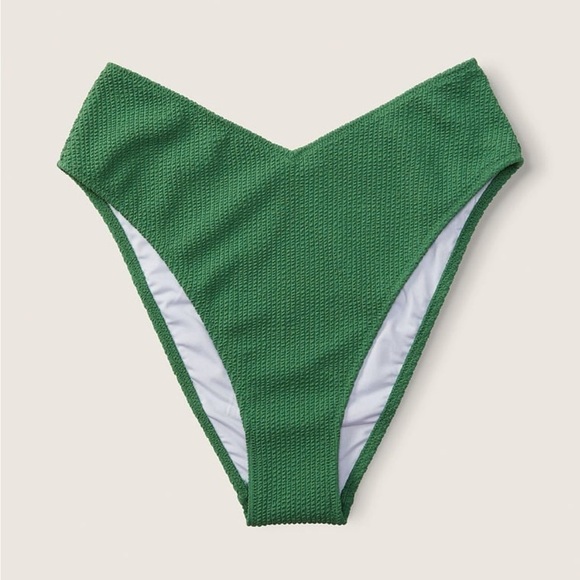 Green high waist crinkle cheeky bikini bottom size XL - Picture 4 of 9